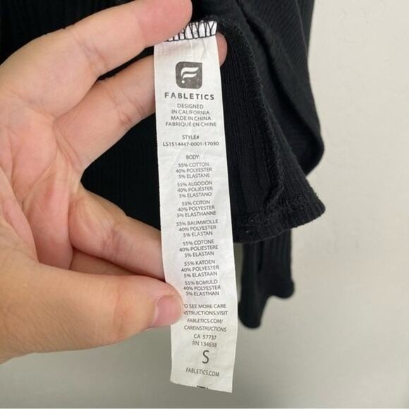 Fabletics Black Austin Wrap Thumb Hole Twist Front Cardigan Small - Picture 6 of 10